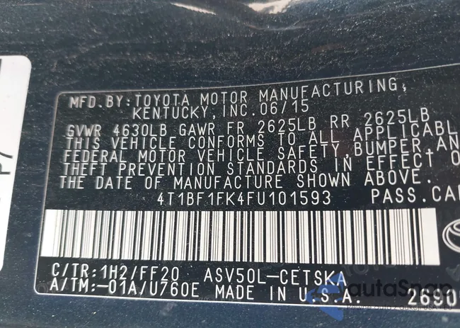 4T1BF1FK4FU101593: 42331075