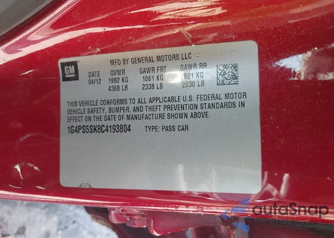 1G4PS5SK8C4193804: 42331103