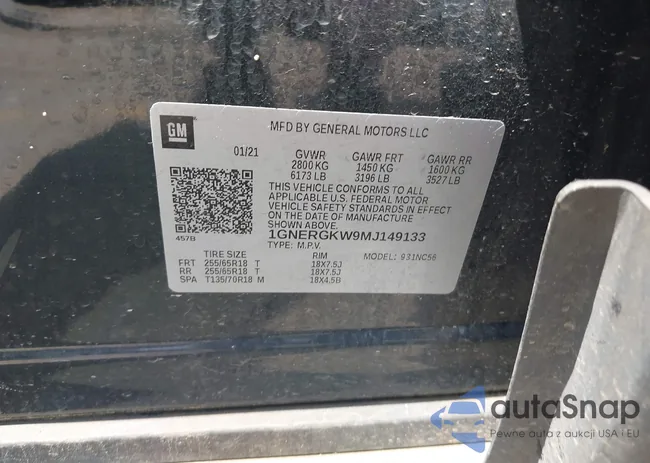 1GNERGKW9MJ149133: 42332171