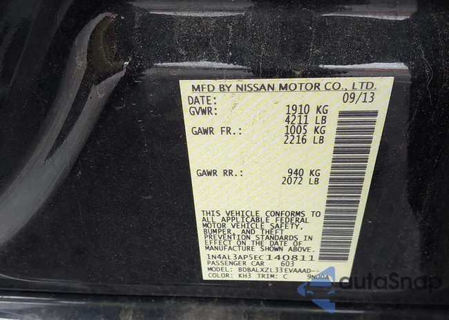 1N4AL3AP5EC140811: 42332185