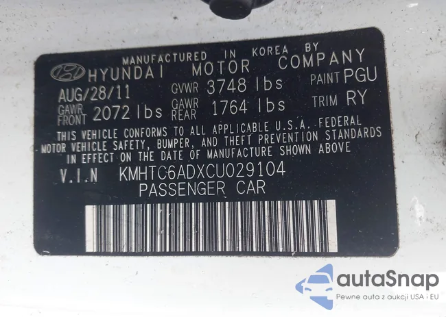 KMHTC6ADXCU029104: 42332604