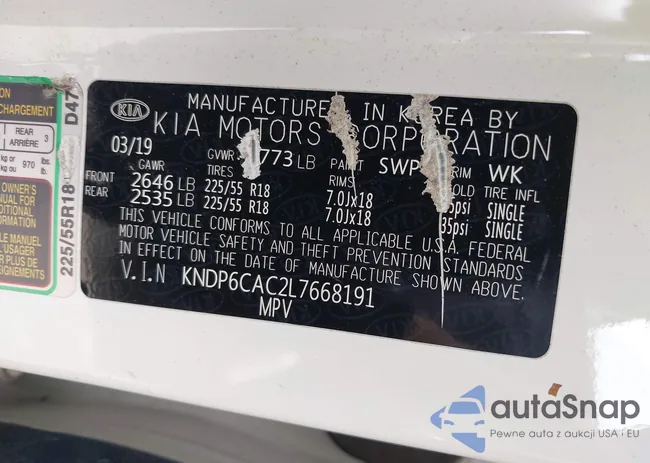 KNDP6CAC2L7668191: 42332611