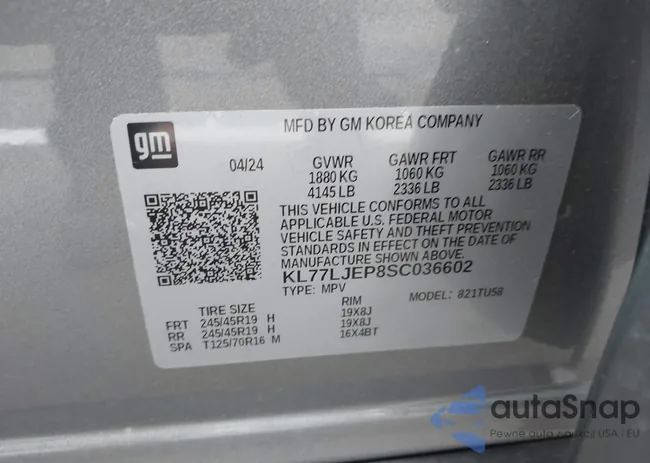 KL77LJEP8SC036602: 42332625