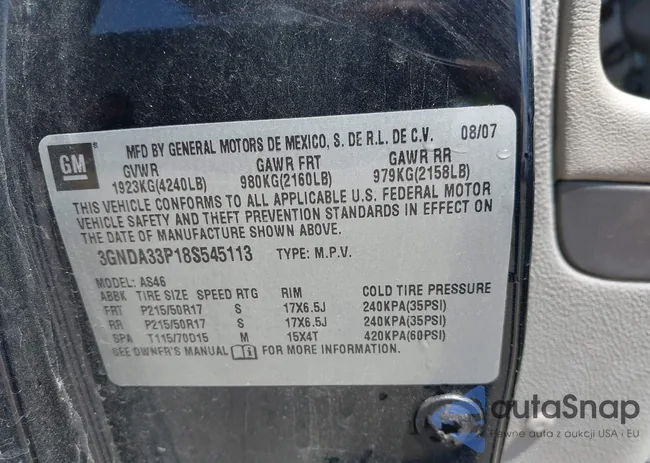 3GNDA33P18S545113: 42331820