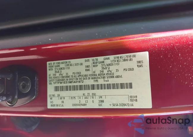 1FTFW1E51MFA01972: 42331876