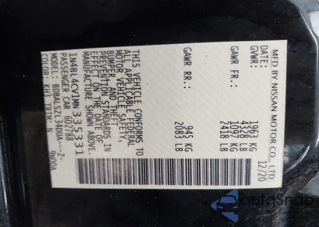 1N4BL4CV1MN335331: 42331955