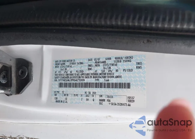 1FTNE24L57DA71009: 42333263