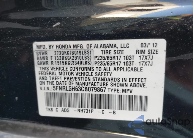 5FNRL5H63CB079867: 42333336