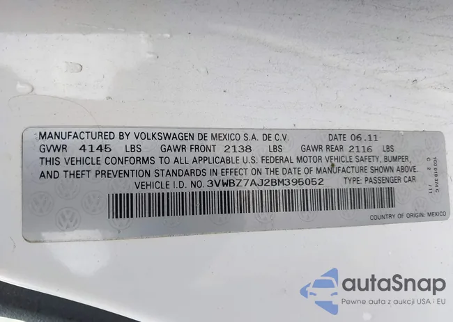 3VWBZ7AJ2BM395052: 42333569