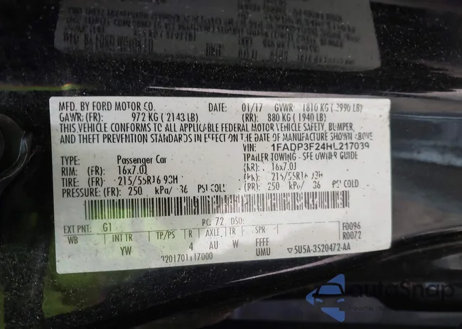 1FADP3F24HL217039: 42333720