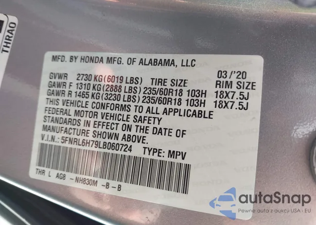 5FNRL6H79LB060724: 42332760