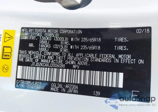 JTJDZKCAXJ2006088: 42332914