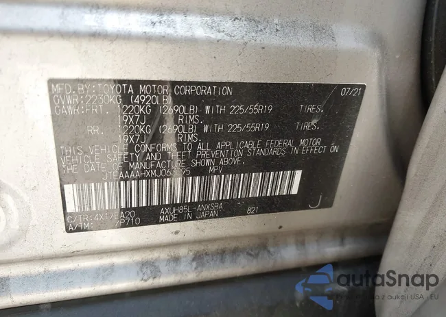 JTEAAAAHXMJ063095: 42332972