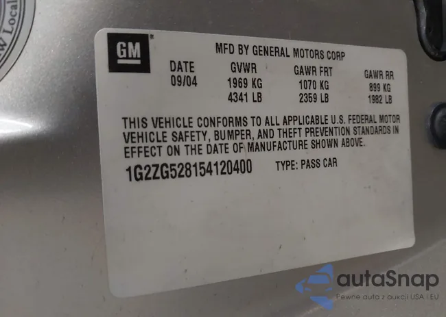 1G2ZG528154120400: 42332980