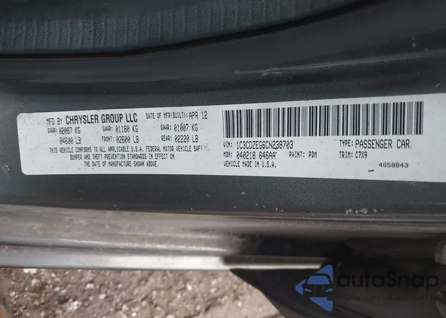 1C3CDZEG6CN238703: 42334253