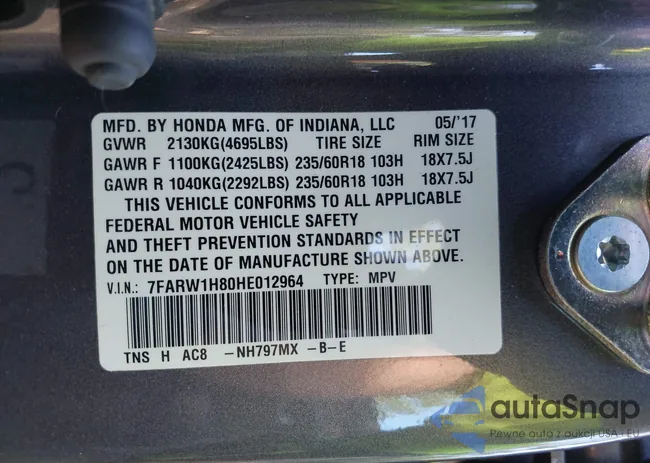 7FARW1H80HE012964: 42334301