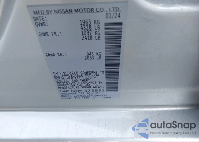 1N4BL4DV3RN375951: 42334342