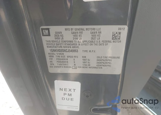 1GNKVGED6CJ349863: 42334355