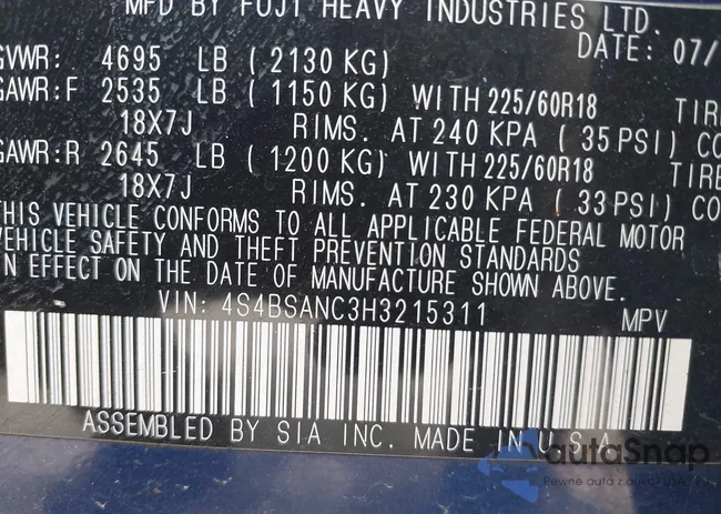 4S4BSANC3H3215311: 42334613