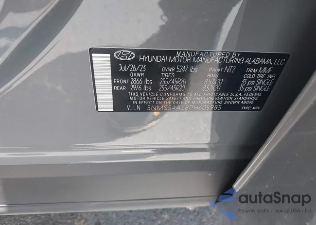 5NMS54AL8PH605985: 42334618