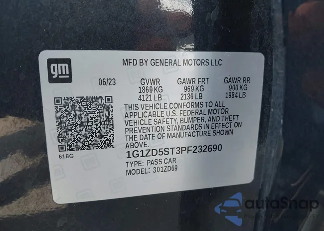 1G1ZD5ST3PF232690: 42333763