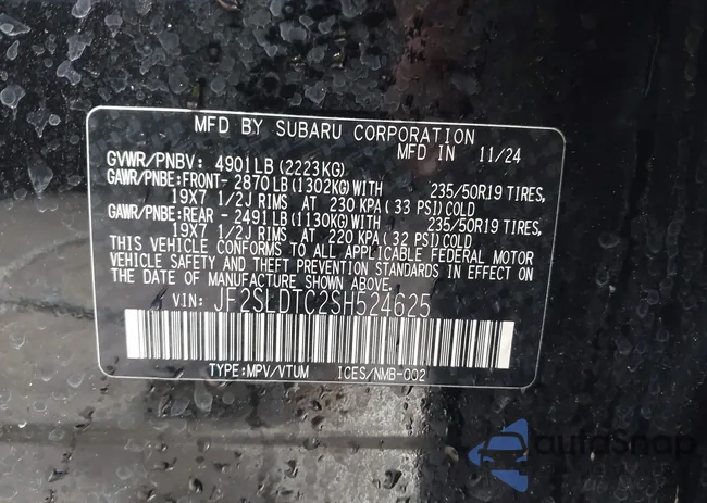 JF2SLDTC2SH524625: 42333846