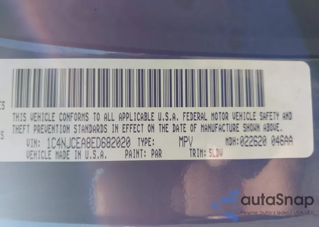 1C4NJCEA8ED682020: 42334018