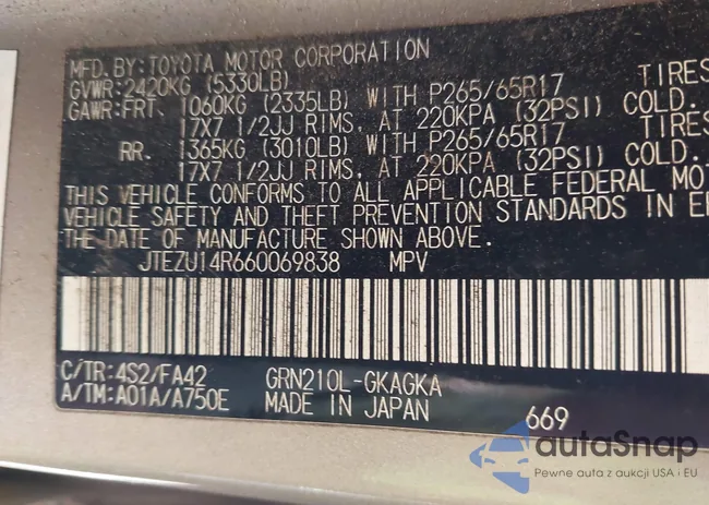 JTEZU14R660069838: 42334040