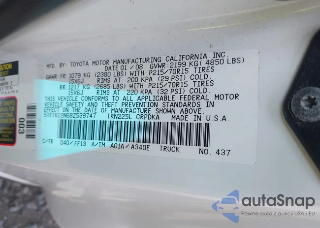 5TETX22N68Z539747: 42334148