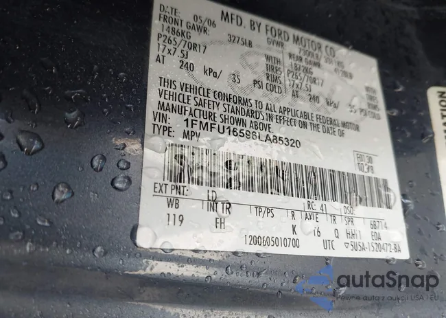 1FMFU16596LA85320: 42335340