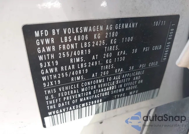 WVGAV7AX3CW529966: 42335362