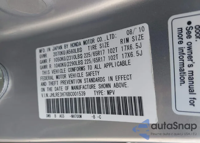 JHLRE3H76BC001539: 42335376