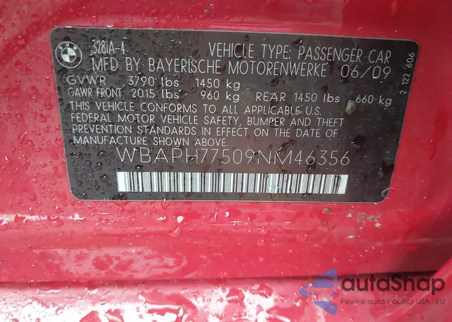 WBAPH77509NM46356: 42335526