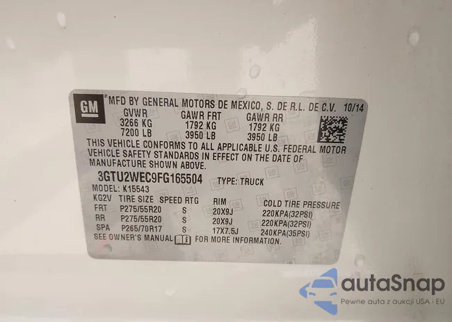 3GTU2WEC9FG165504: 42335530