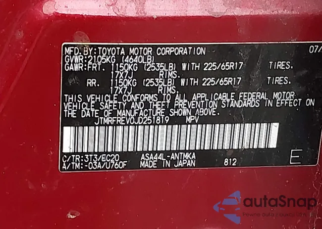 JTMRFREV0JD251819: 42335588