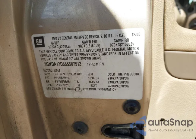 3GNDA13D66S587512: 42335629