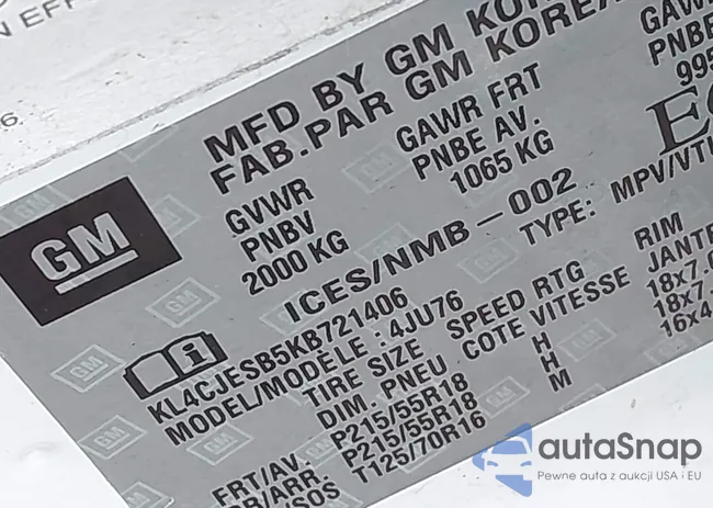 KL4CJESB5KB721406: 42335652