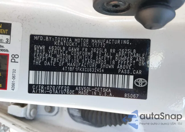 4T1BF1FKXCU632454: 42335694