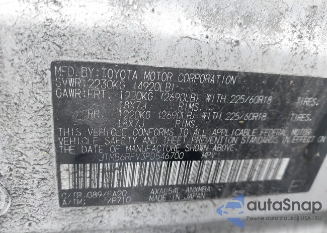 JTMB6RFV3PD546700: 42334903