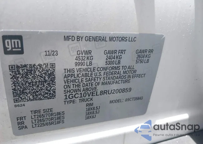 1GC10VEL8RU200859: 42334999