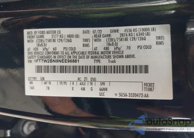 1FT7W2BN9NEE96881: 42336212