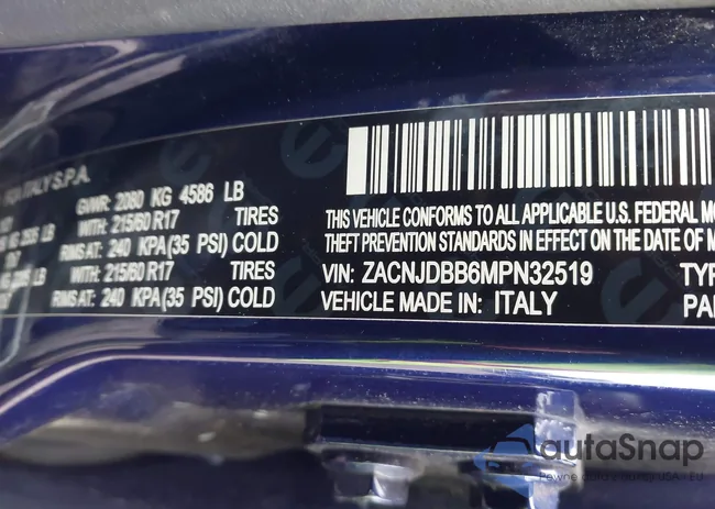 ZACNJDBB6MPN32519: 42336428