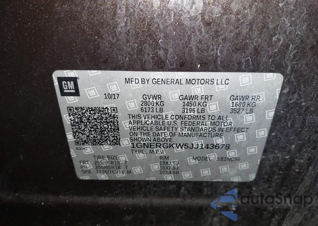 1GNERGKW5JJ143678: 42336588