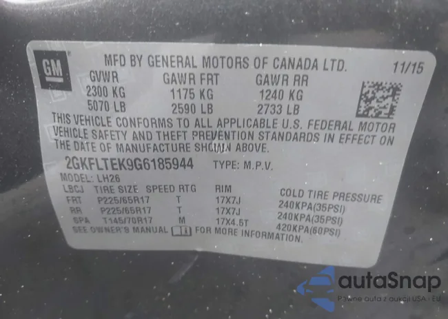 2GKFLTEK9G6185944: 42335775