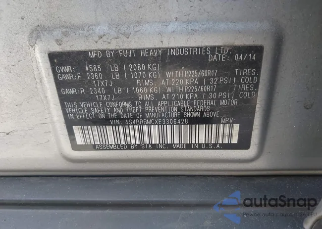 4S4BRBMCXE3306428: 42335876