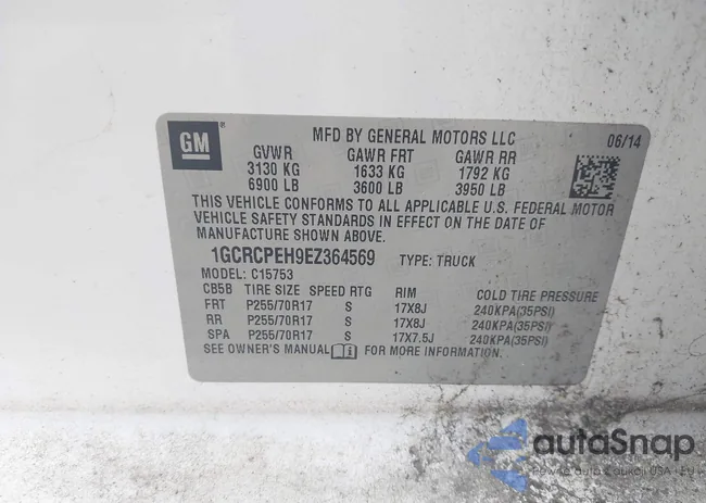 1GCRCPEH9EZ364569: 42336109