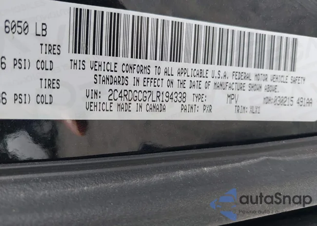 2C4RDGCG7LR194338: 42337243