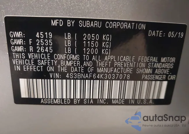 4S3BNAF64K3037078: 42337406