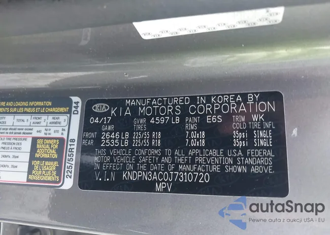 KNDPN3AC0J7310720: 42337696