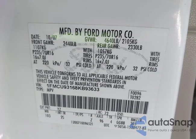 1FMCU93168KB93633: 42337717